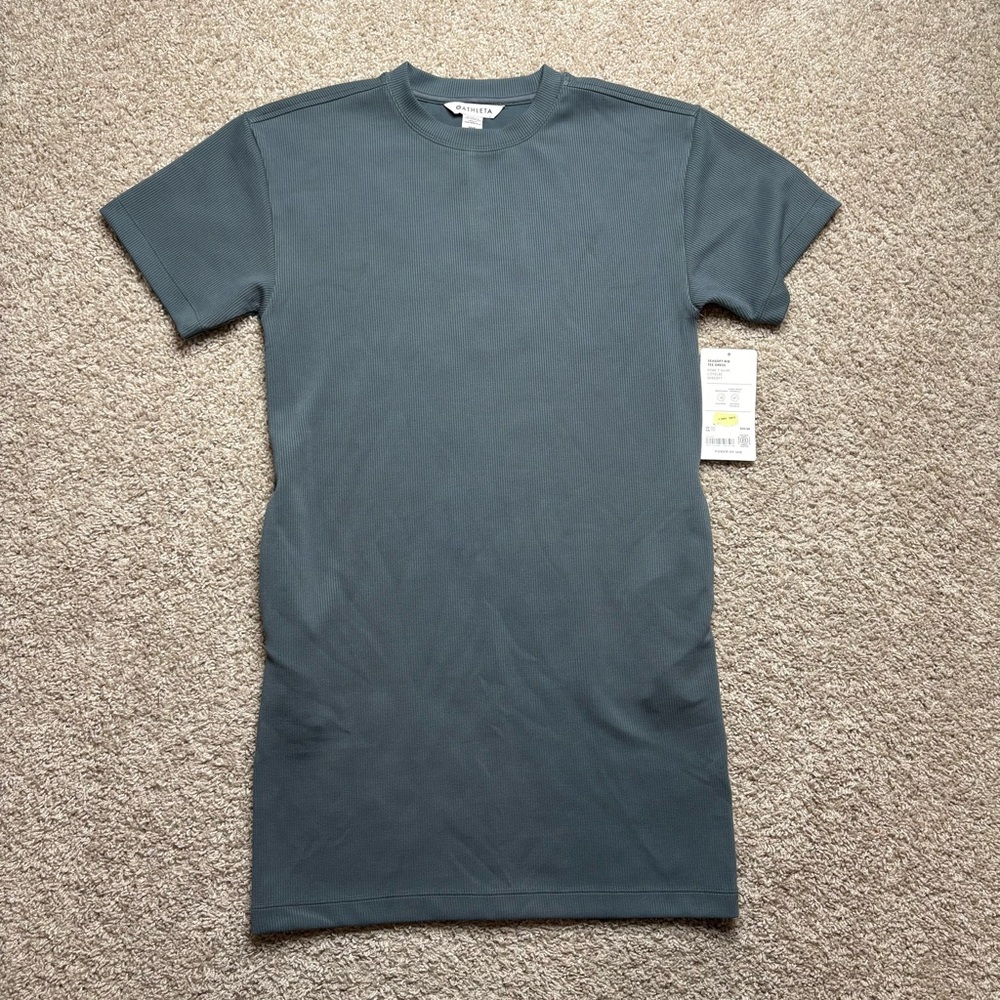 Athleta Seasoft Ribbed Tee Dress